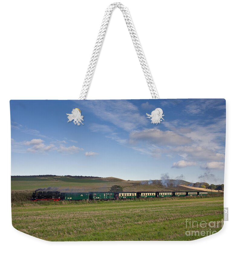 Steam Locomotive Weekender Tote Bag featuring the photograph 110202p296 by Arterra Picture Library