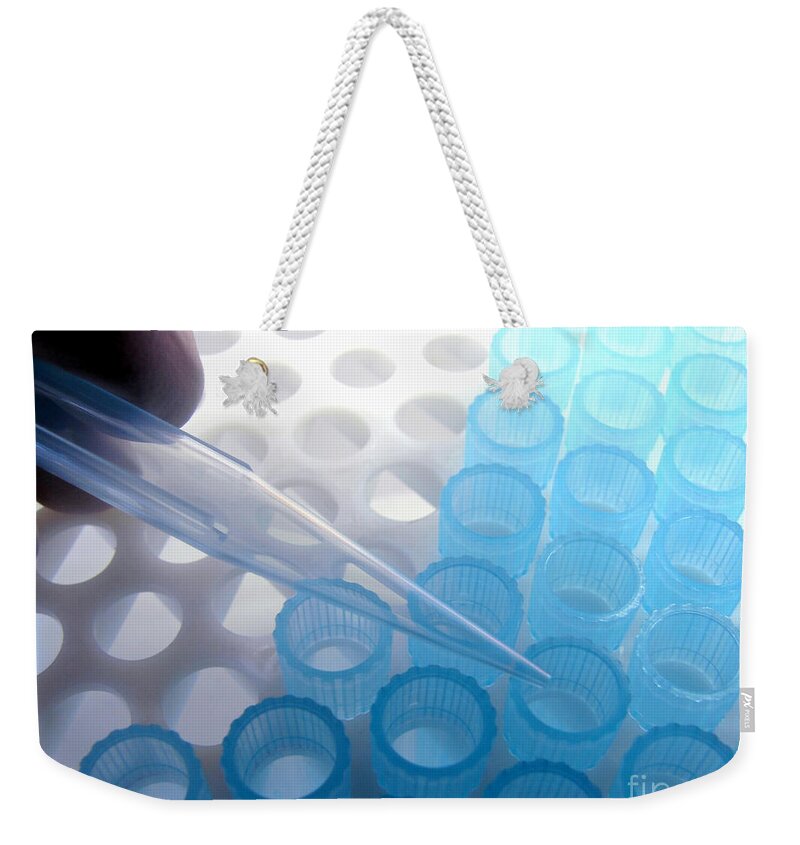 Lab Weekender Tote Bag featuring the photograph Laboratory Equipment in Science Research Lab #12 by Science Research Lab