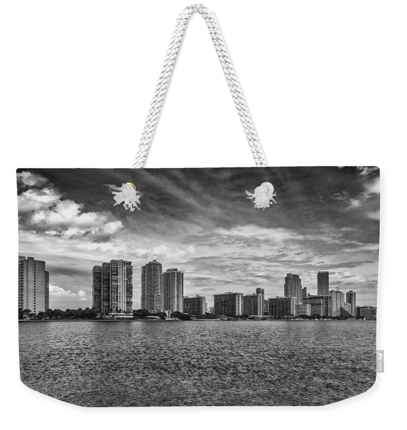 Architecture Weekender Tote Bag featuring the photograph Miami Skyline #13 by Raul Rodriguez