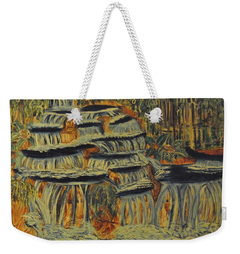 Water Of Life Weekender Tote Bag featuring the painting 13 Pools by Suzanne Surber