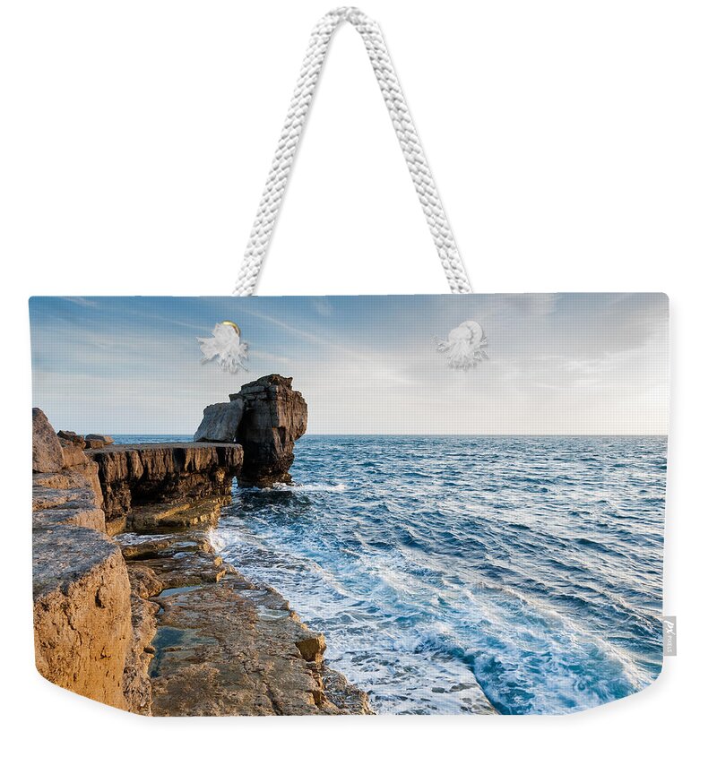 Portland Weekender Tote Bag featuring the photograph Portland Bill Seascapes #14 by Ian Middleton