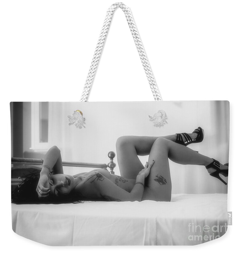 Adult Weekender Tote Bag featuring the photograph Silvia by Traven Milovich