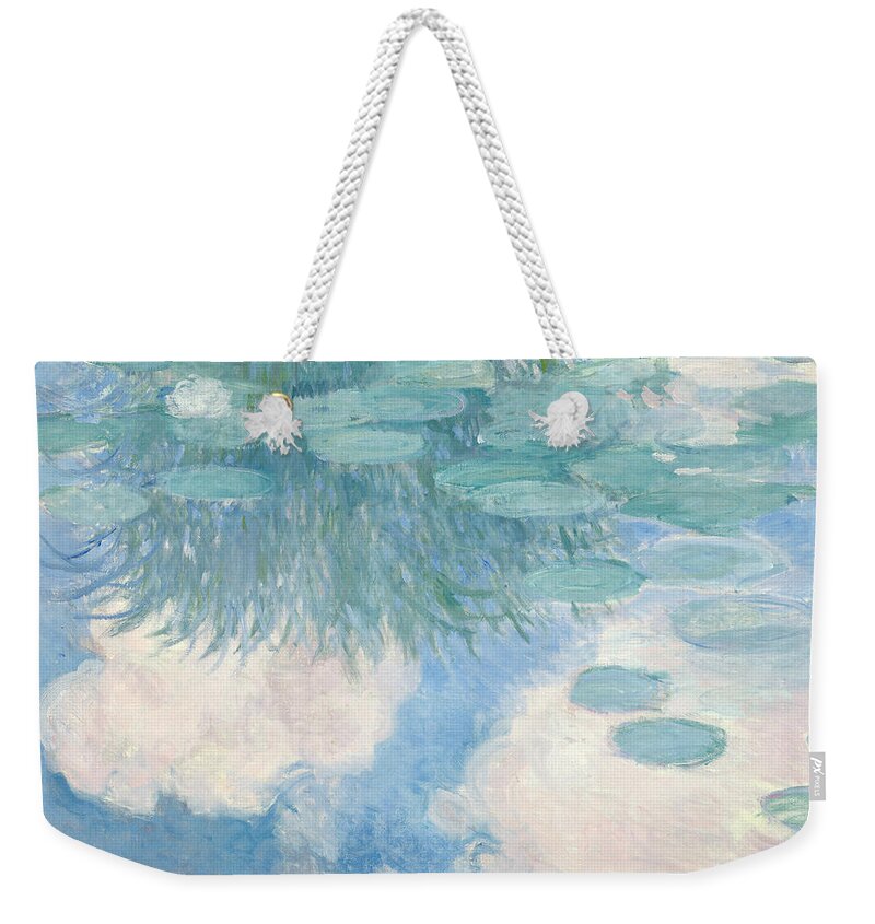 Claude Monet Weekender Tote Bag featuring the painting Waterlilies by Claude Monet