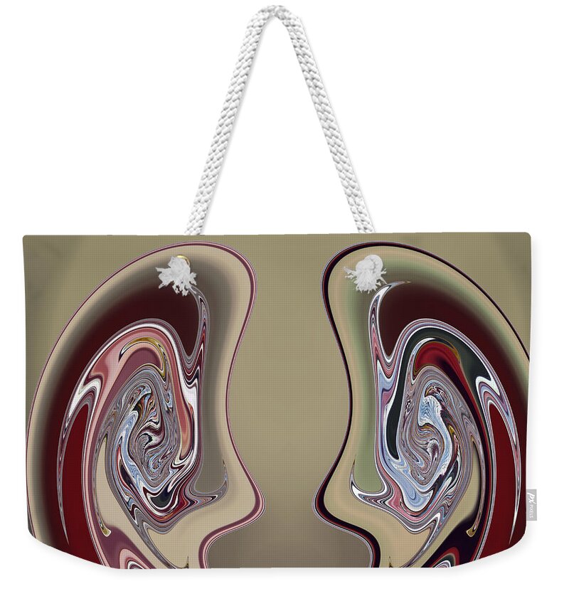 Augusta Stylianou Weekender Tote Bag featuring the digital art Untitled 6 by Augusta Stylianou