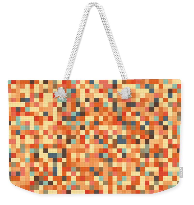 Abstract Weekender Tote Bag featuring the digital art Pixel Art #174 by Mike Taylor