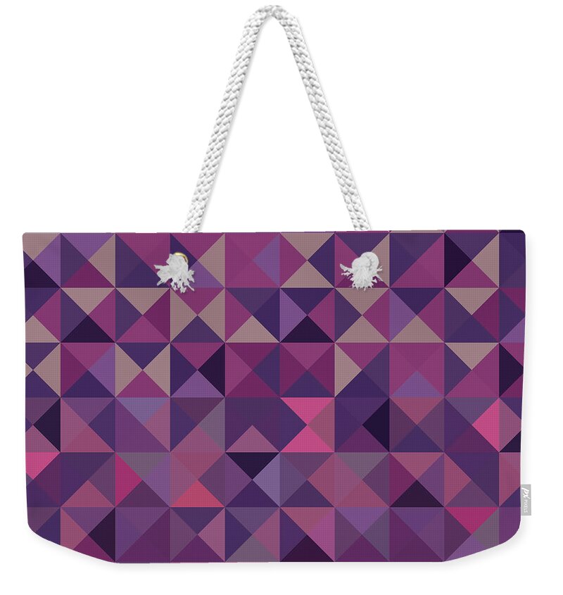 Abstract Weekender Tote Bag featuring the digital art Retro Pixel Art #18 by Mike Taylor