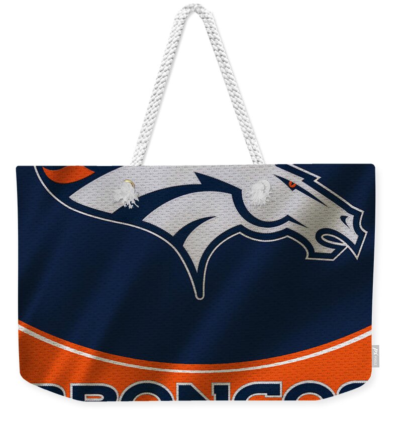 Broncos Weekender Tote Bag featuring the photograph Denver Broncos Uniform by Joe Hamilton