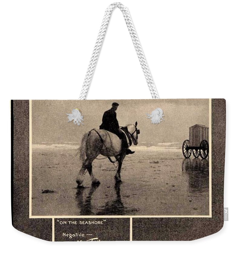 1918 Weekender Tote Bag featuring the digital art 1918 - Wellington Photographic Company Advertisement by John Madison