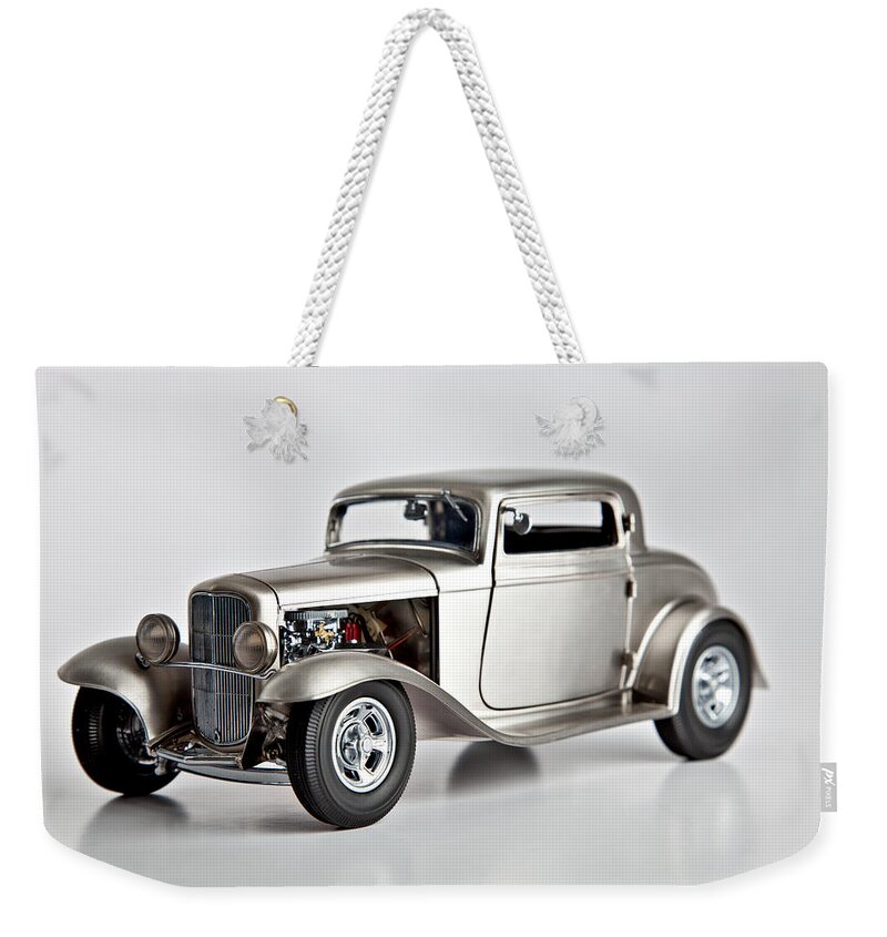 Car Weekender Tote Bag featuring the photograph 1932 Ford 3 Window Coupe by Gianfranco Weiss
