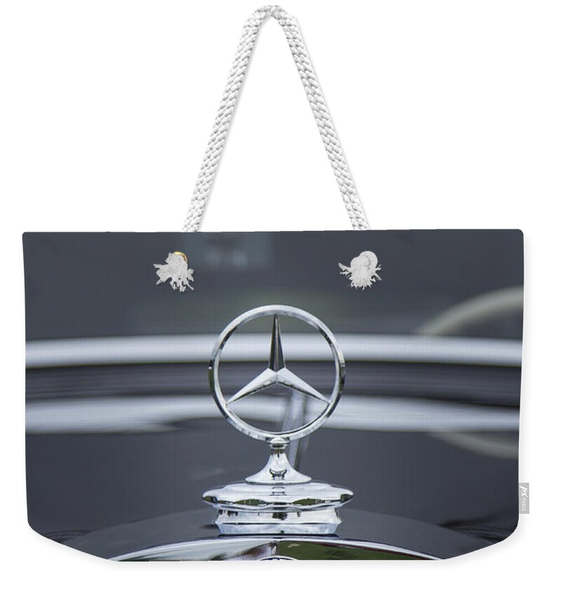 1937 Weekender Tote Bag featuring the photograph 1937 Mercedes Benz by Jack R Perry