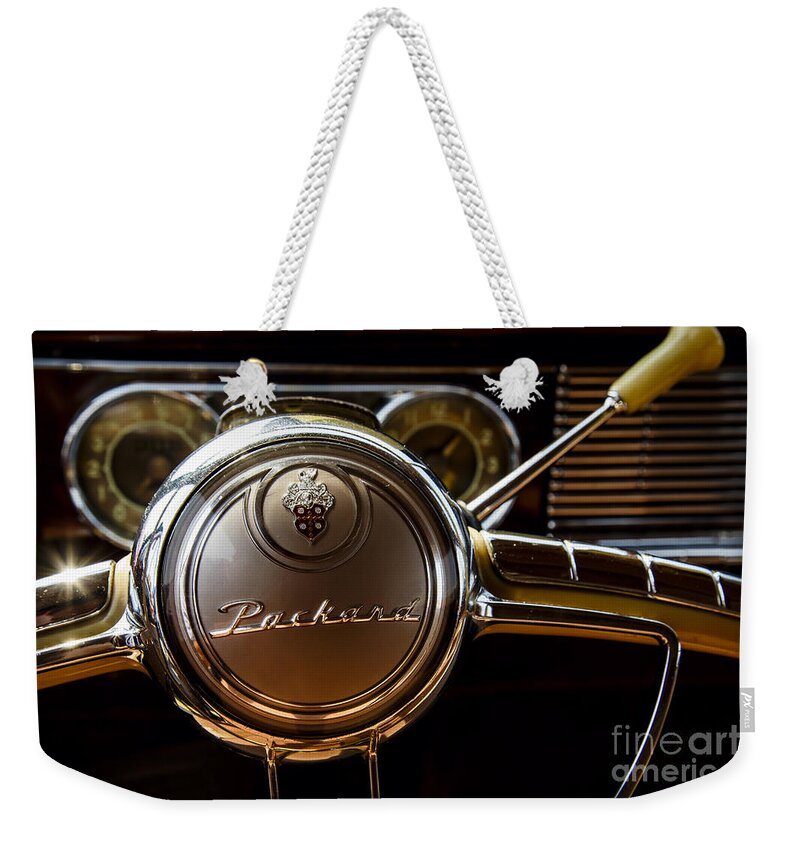 Automotive Weekender Tote Bag featuring the photograph 1948 Packard by Dennis Hedberg