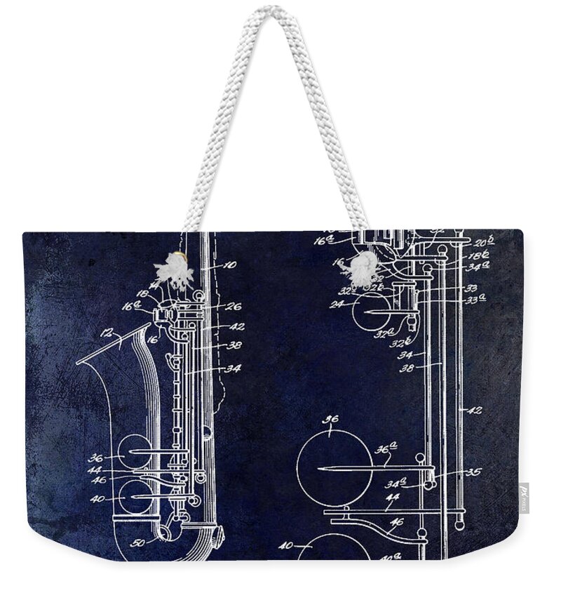 Saxophone Patent Weekender Tote Bags