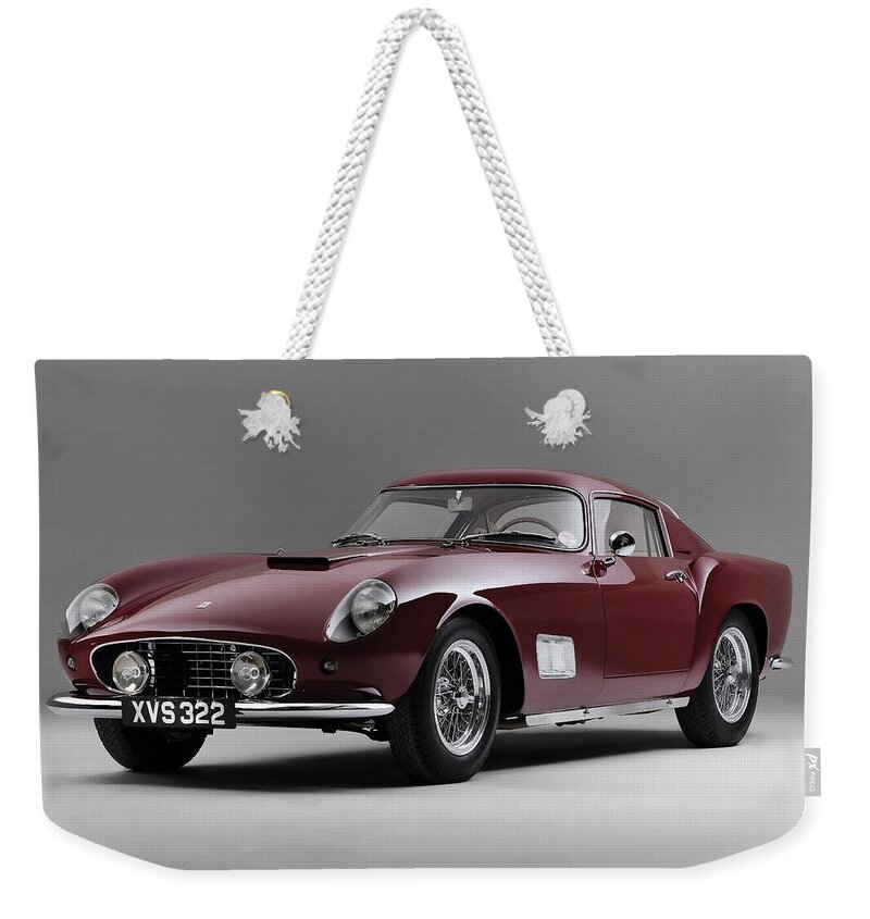Car Weekender Tote Bag featuring the photograph 1956 Ferrari GT 250 Tour de France by Gianfranco Weiss