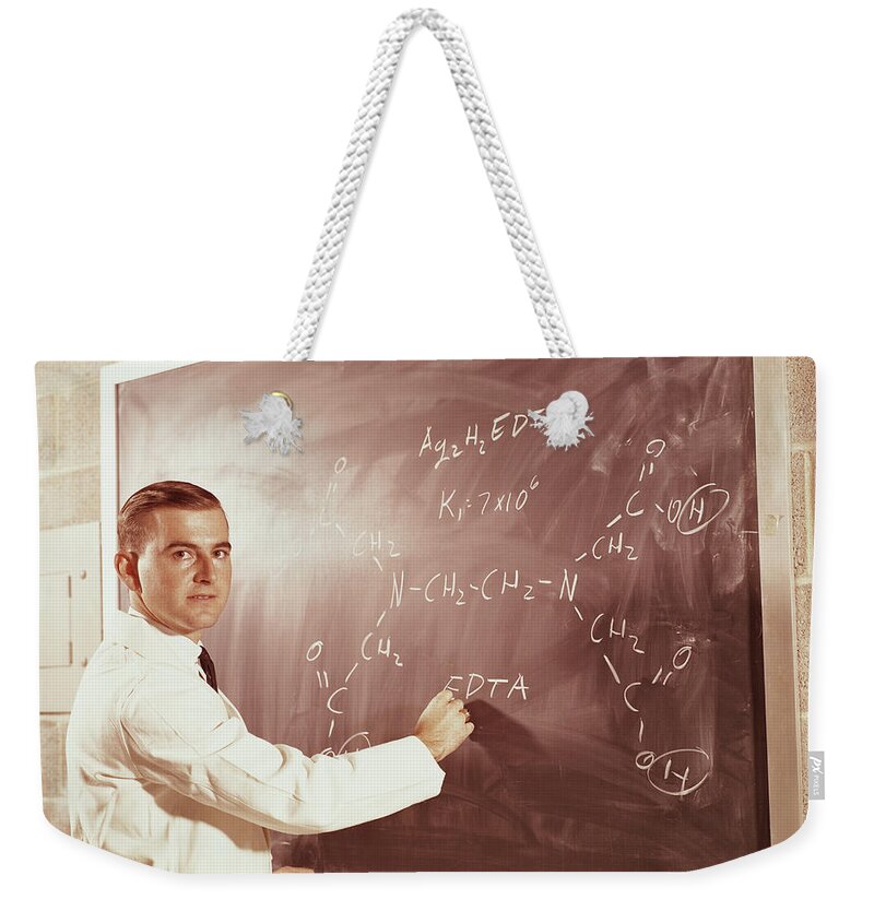 Photography Weekender Tote Bag featuring the photograph 1960 Formula For Chelating Agent Man by Vintage Images