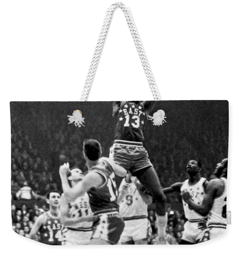 1960s Weekender Tote Bag featuring the photograph 1962 NBA All-Star Game by Underwood Archives