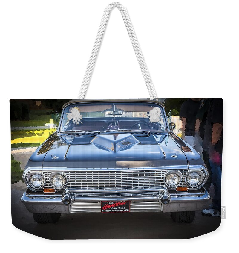 1963 Chevrolet Weekender Tote Bag featuring the photograph 1963 Chevrolet Impala SS 409 by Rich Franco