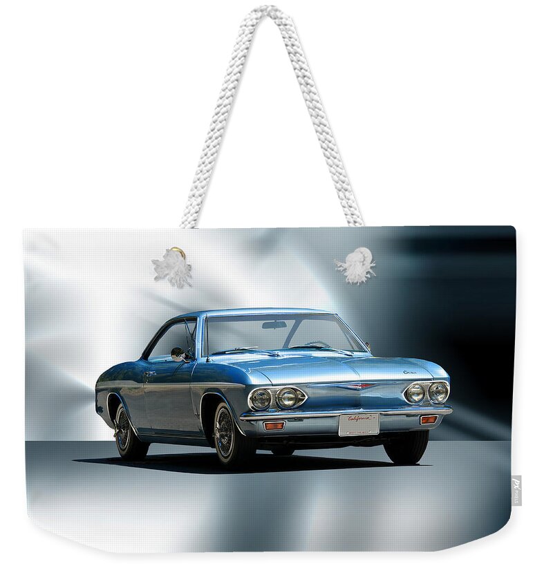 Auto Weekender Tote Bag featuring the photograph 1965 Chevrolet Corvair I by Dave Koontz