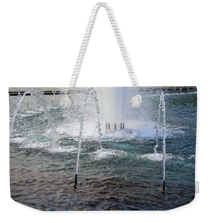 World Weekender Tote Bag featuring the photograph A World War Fountain by Cora Wandel