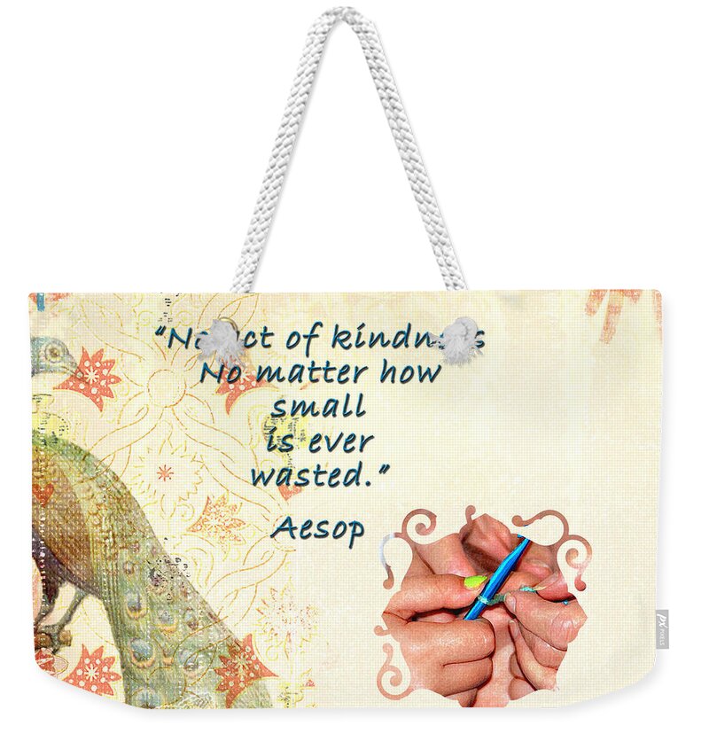 Cards Weekender Tote Bag featuring the photograph Act of Kindness #2 by Linda Cox