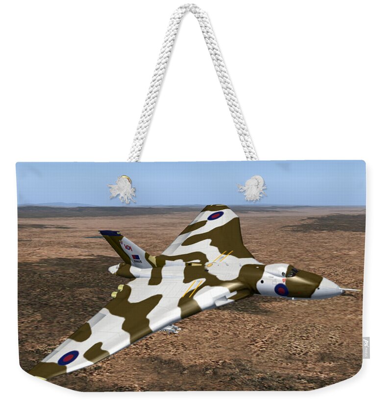 Avro Vulcan Weekender Tote Bag featuring the digital art Avro Vulcan #1 by Walter Colvin