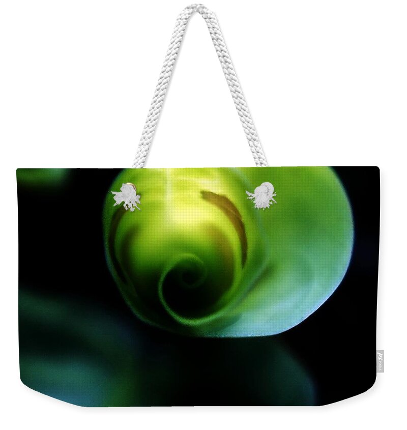 New Leaf Weekender Tote Bag featuring the photograph Birth of a Leaf #2 by Lilliana Mendez