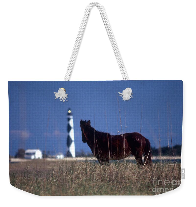 North Carolina Weekender Tote Bag featuring the photograph Cape Lookout Lighthouse #2 by Bruce Roberts