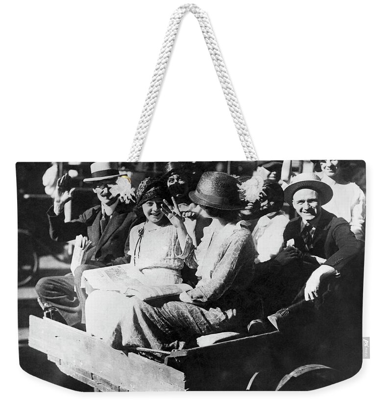 1910s Weekender Tote Bag featuring the photograph Chicago Street Car Strike #2 by Underwood Archives