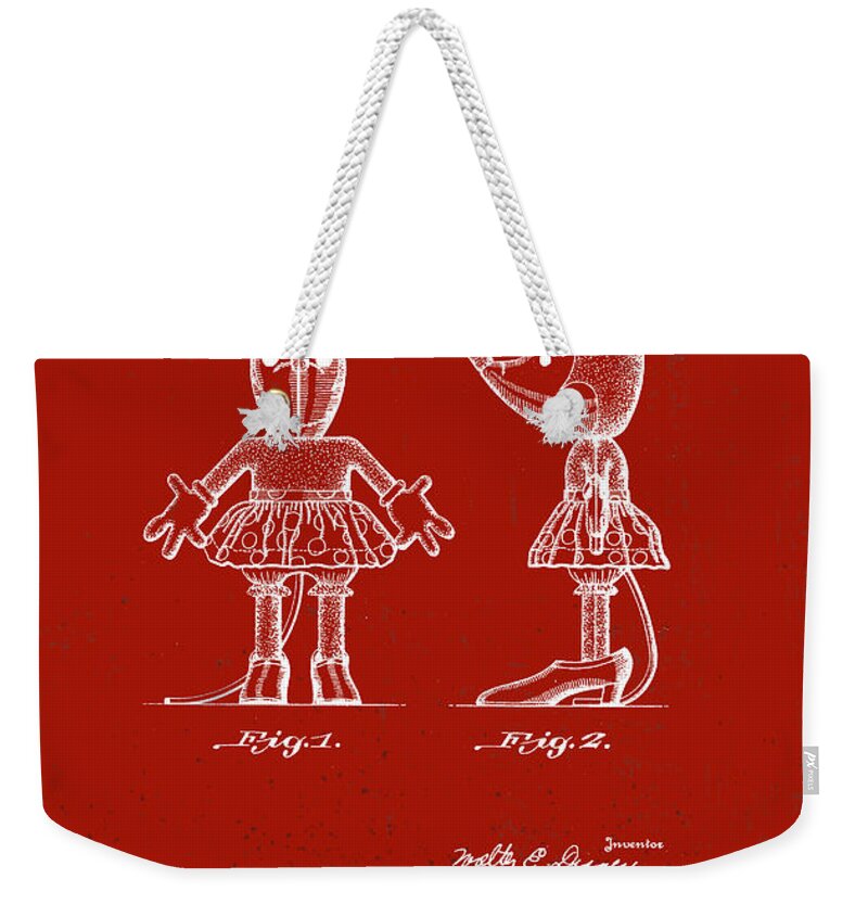 Disney Weekender Tote Bag featuring the digital art Disney Minnie Mouse #2 by Marlene Watson