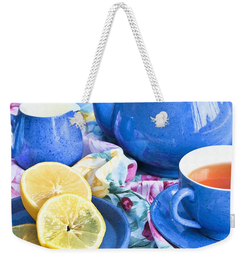 Square Format Weekender Tote Bag featuring the photograph Do You Take Lemon? by Theresa Tahara