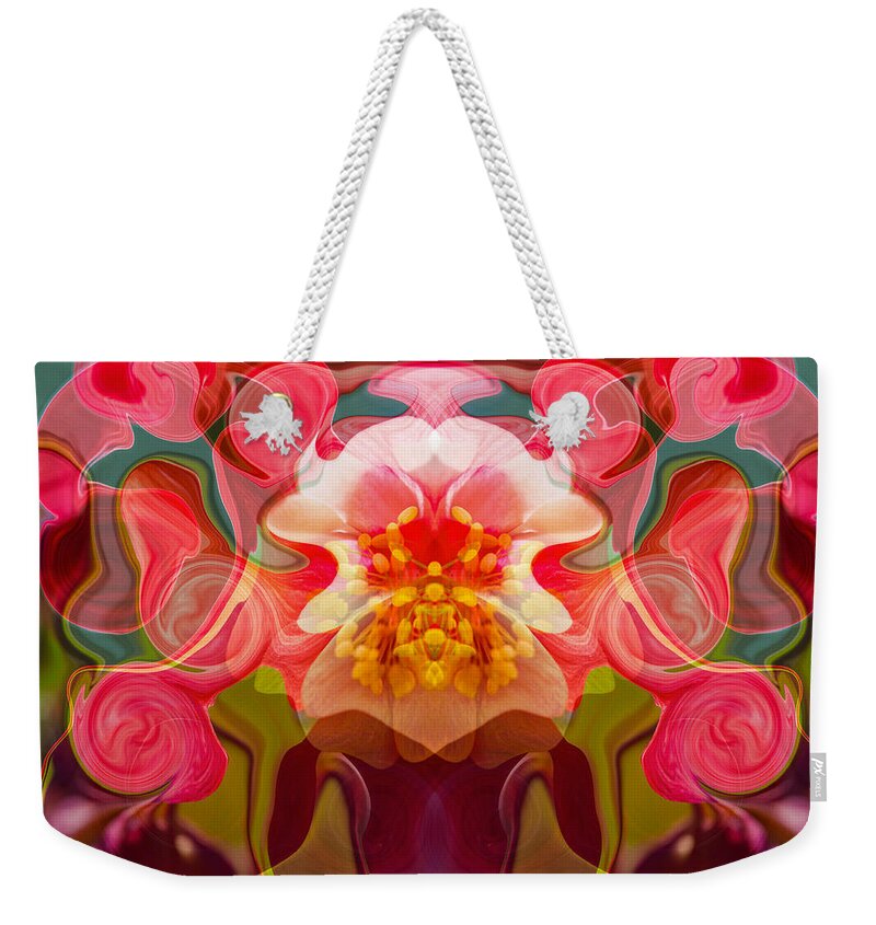 Abstract Weekender Tote Bag featuring the painting Flower Child by Omaste Witkowski