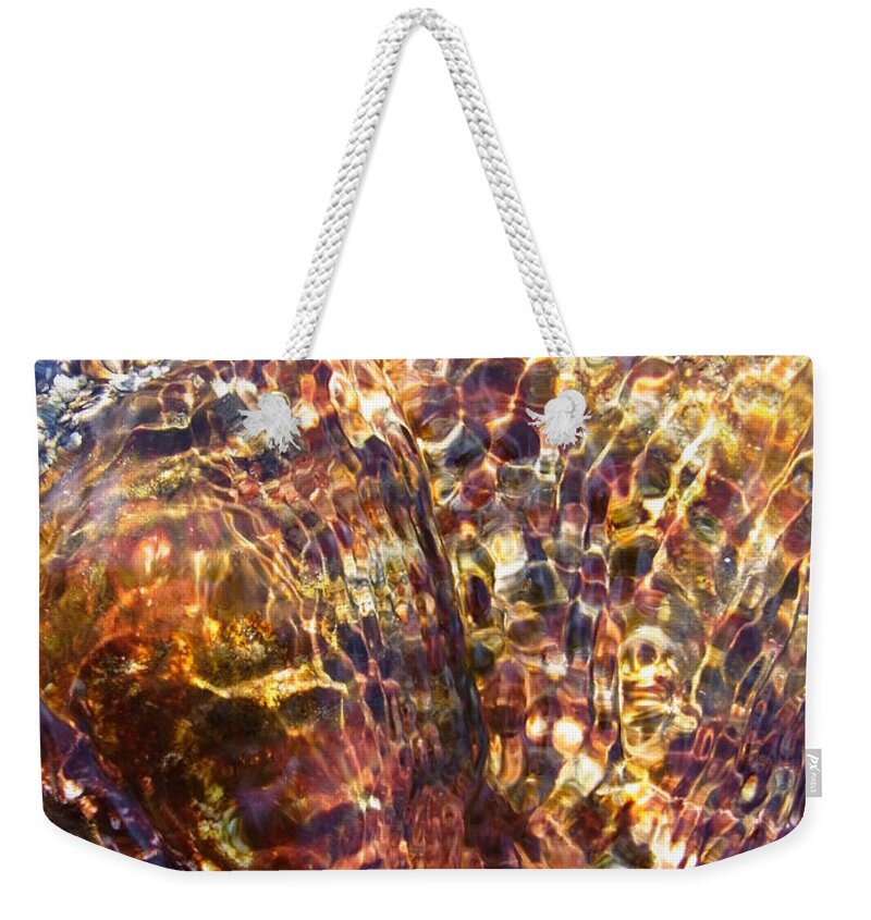 Water Weekender Tote Bag featuring the photograph Flowing by Agnieszka Ledwon