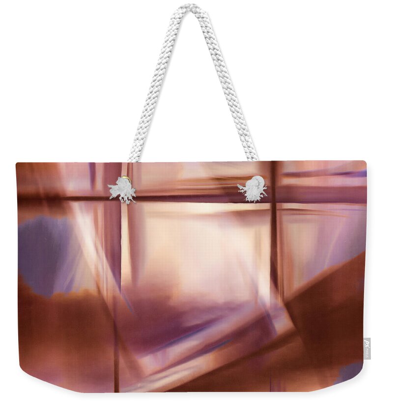 Glass Weekender Tote Bag featuring the photograph Glass Abstract #2 by Carol Leigh
