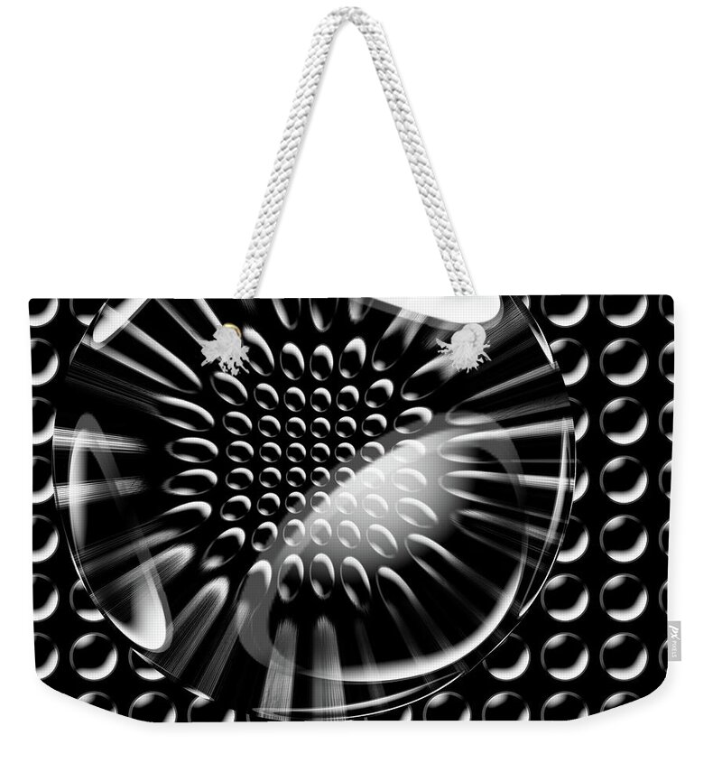 Infinity Weekender Tote Bag featuring the digital art Glass Ball by Evgeniy Lankin