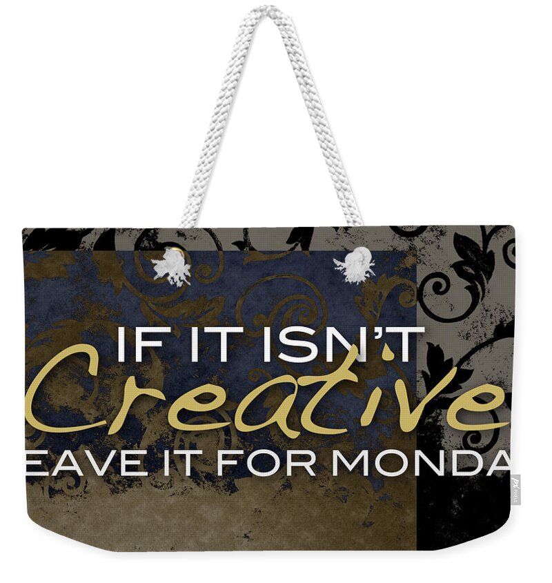 Monday Weekender Tote Bag featuring the photograph Leave It For Monday #2 by John Magyar Photography
