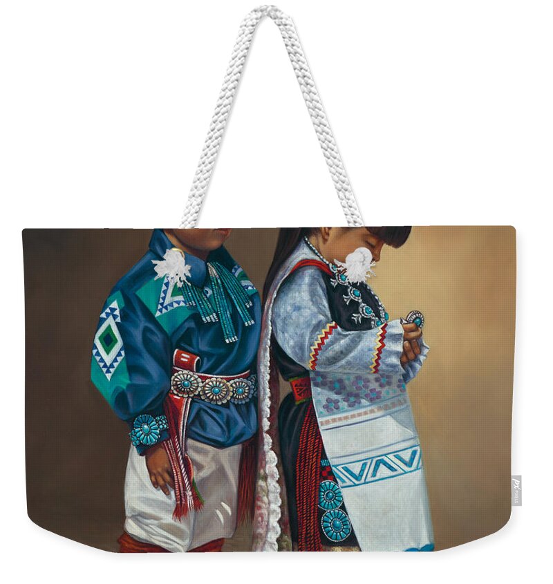 Legacy Weekender Tote Bag featuring the painting Legacy by Ricardo Chavez-Mendez