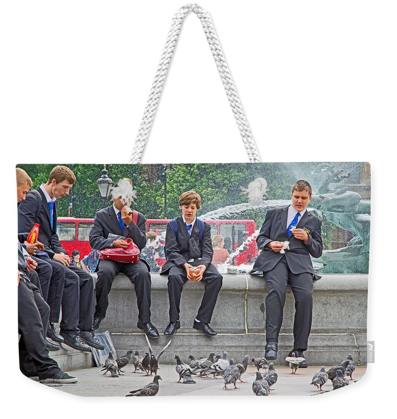 Students Weekender Tote Bag featuring the photograph Lunch Dilemma #2 by Keith Armstrong