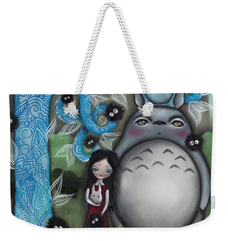 Gothic Art Weekender Tote Bag featuring the painting My Friend #1 by Abril Andrade