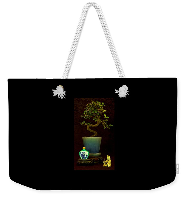 Bonsai Weekender Tote Bag featuring the photograph Old Man and The Tree by Elf EVANS