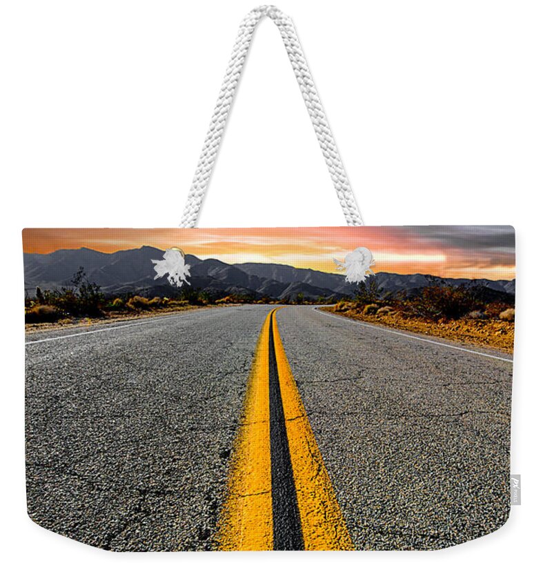 Desert Landscape Weekender Tote Bag featuring the photograph On Our Way by Ryan Weddle