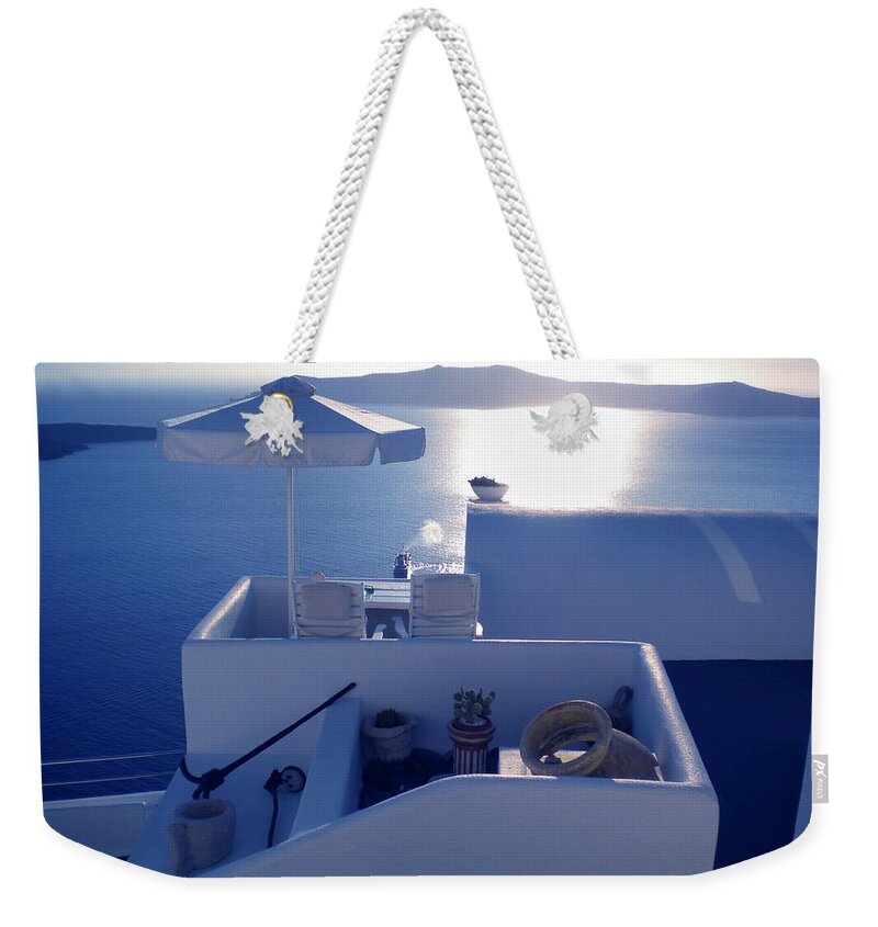 Coletteguggenheim Weekender Tote Bag featuring the photograph Santorini Island Greece #3 by Colette V Hera Guggenheim