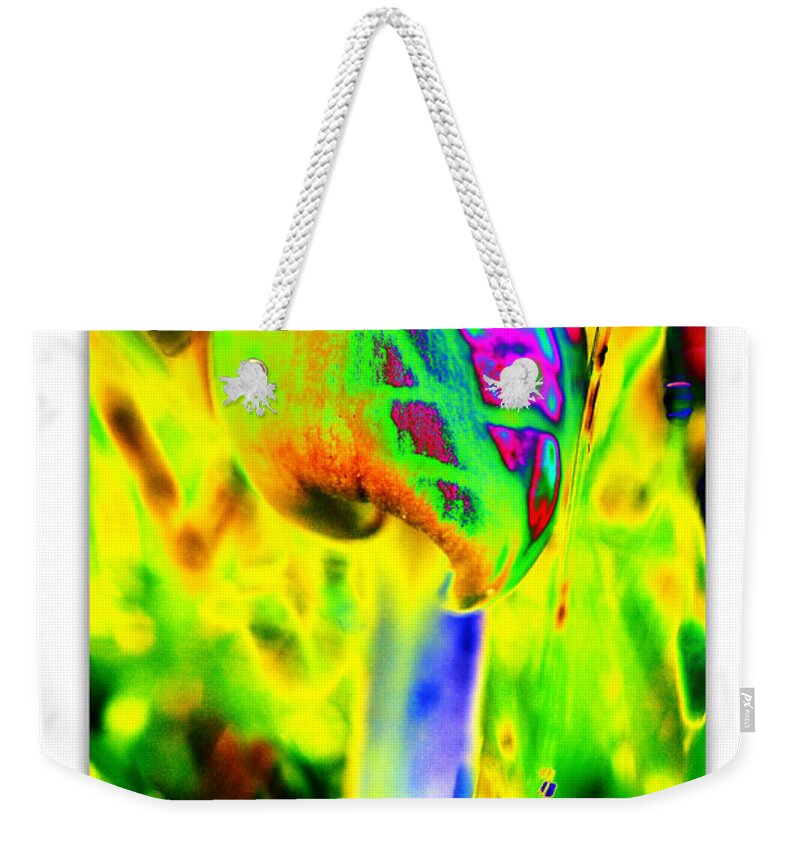 Psychedelic Mushroom Weekender Tote Bag featuring the photograph Shroooms #1 by Onyonet Photo studios