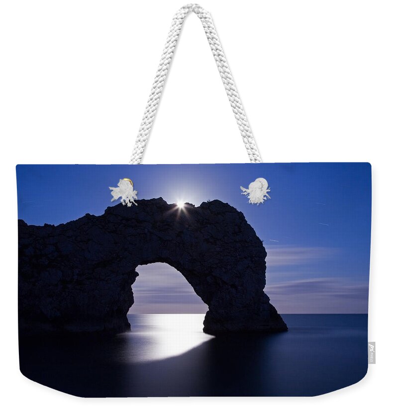 Durdle Weekender Tote Bag featuring the photograph Under the moonlight #2 by Ian Middleton
