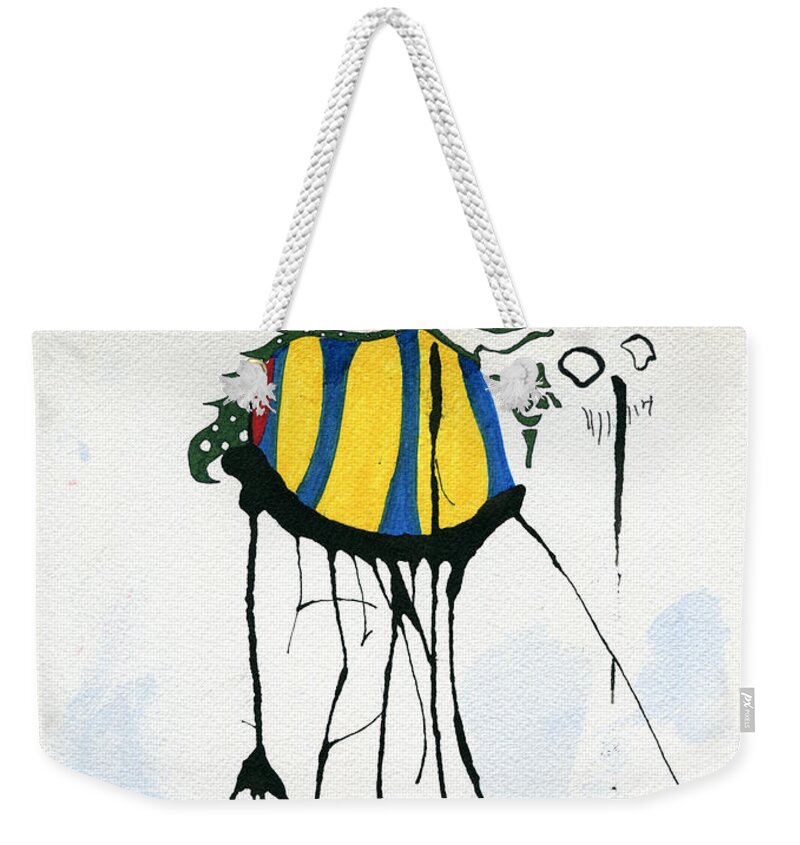 Watercolor Weekender Tote Bag featuring the painting Untitled #2 by Jeff Barrett