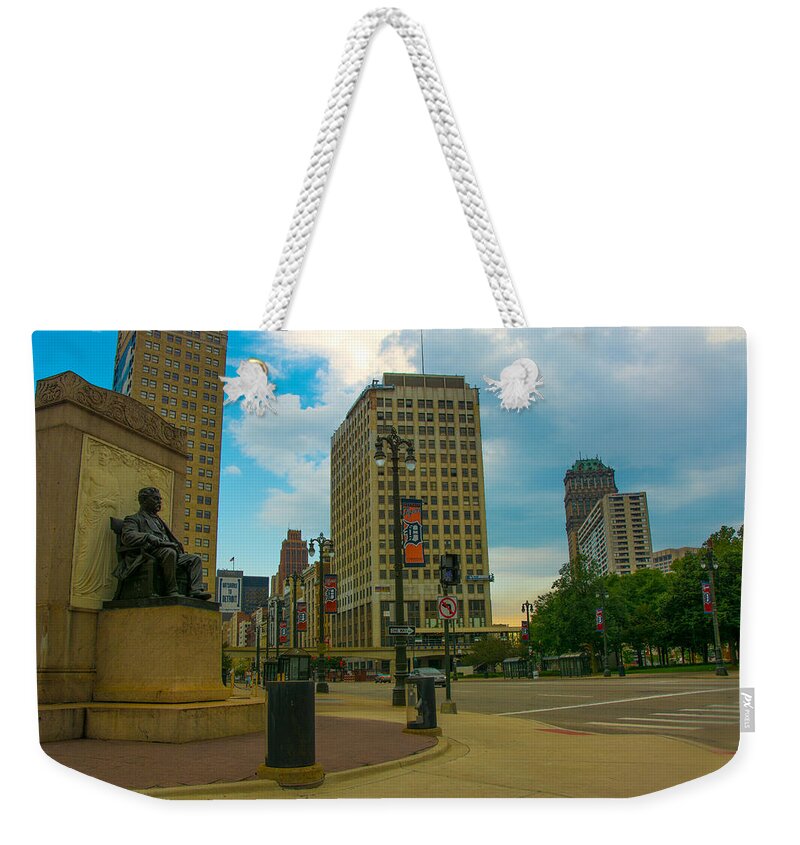 Detroit Weekender Tote Bag featuring the photograph Woodward Avenue #2 by Pravin Sitaraman
