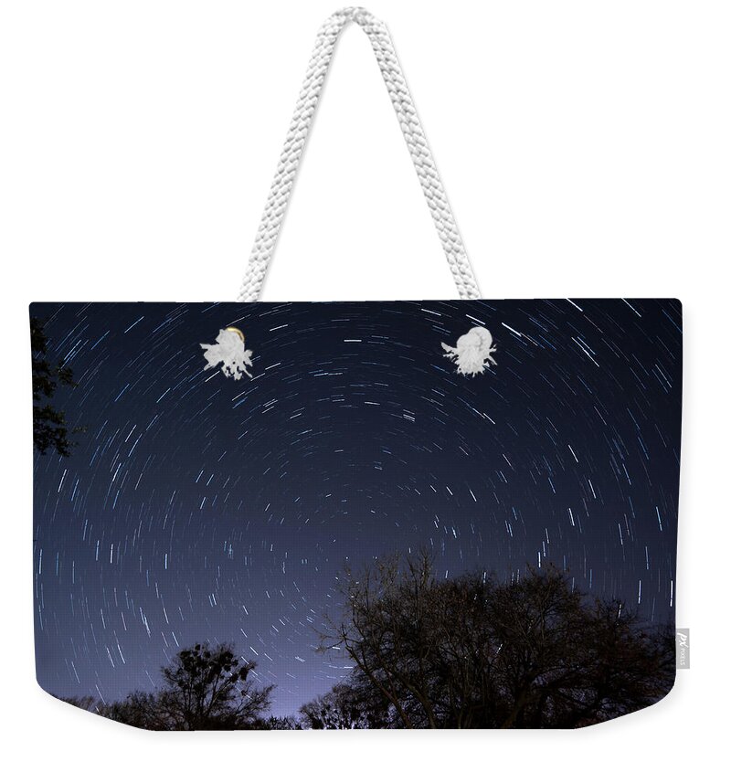 Star Trails Weekender Tote Bag featuring the photograph 20 Minutes Of Star Movement by Todd Aaron