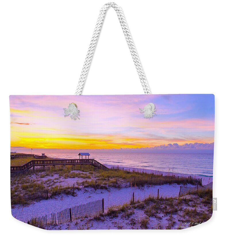 Navarre Beach Weekender Tote Bag featuring the photograph 2014 09 26 01 D 0586 by Mark Olshefski