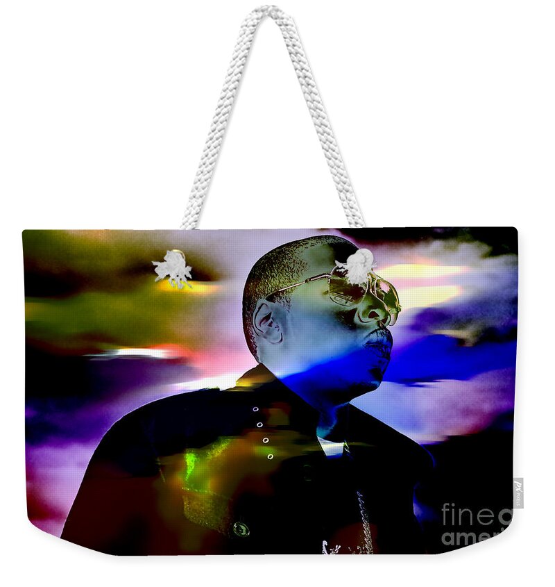 Jay Z Art Weekender Tote Bag featuring the mixed media Jay Z Collection #36 by Marvin Blaine