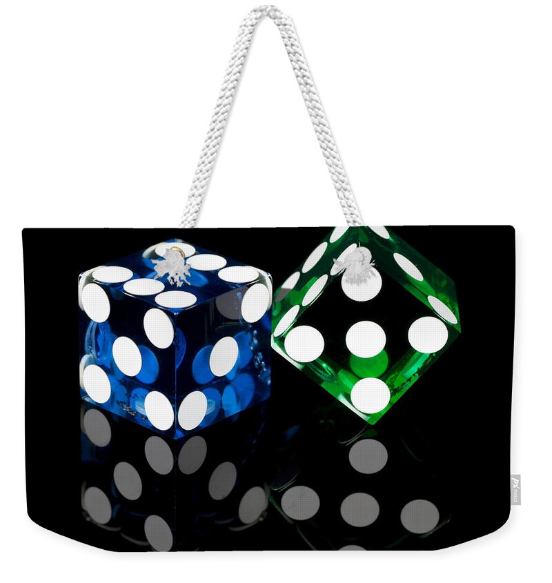 Dice Weekender Tote Bag featuring the photograph Colorful Dice by Raul Rodriguez