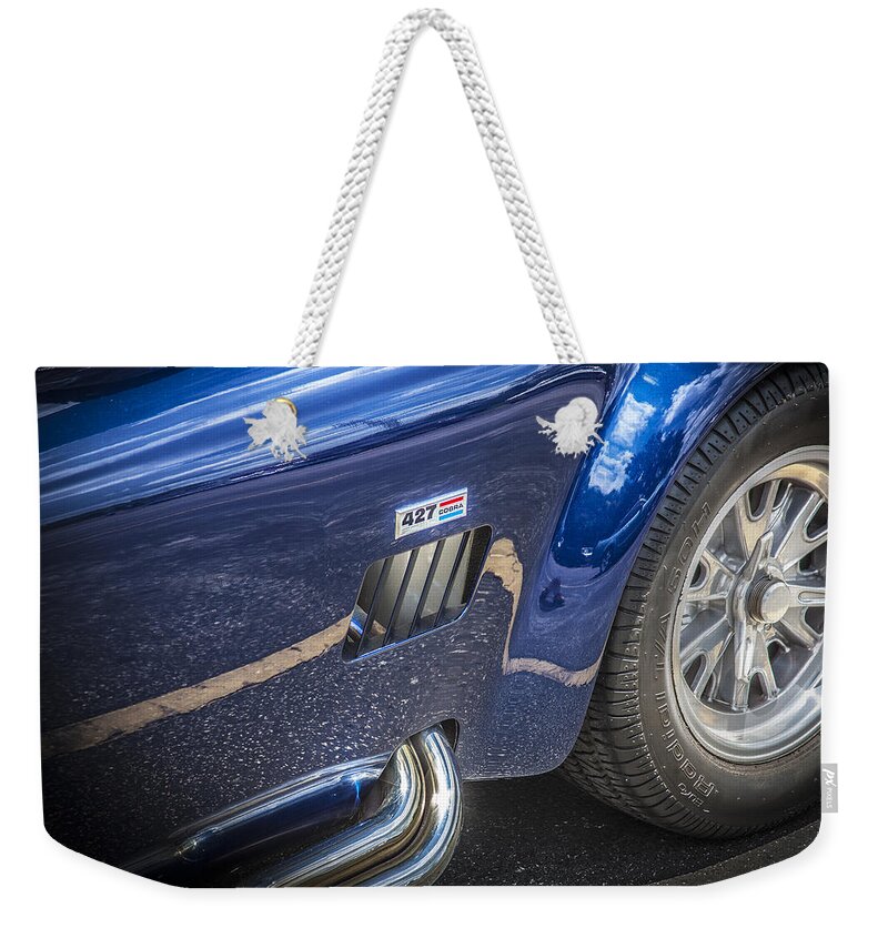 1965 Weekender Tote Bag featuring the photograph 1965 Ford AC Cobra 427 #3 by Rich Franco