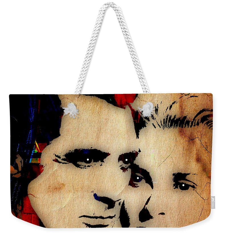 Cary Grant Weekender Tote Bag featuring the mixed media Cary Grant and Grace Kelly Collection #3 by Marvin Blaine